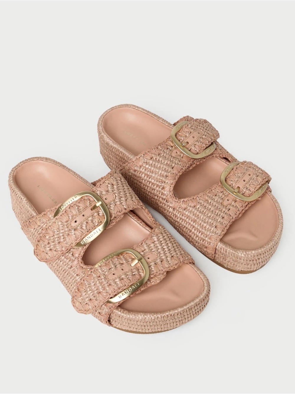 Size 9 - Loeffler Randall Theo Two-Band sandals in blush pink